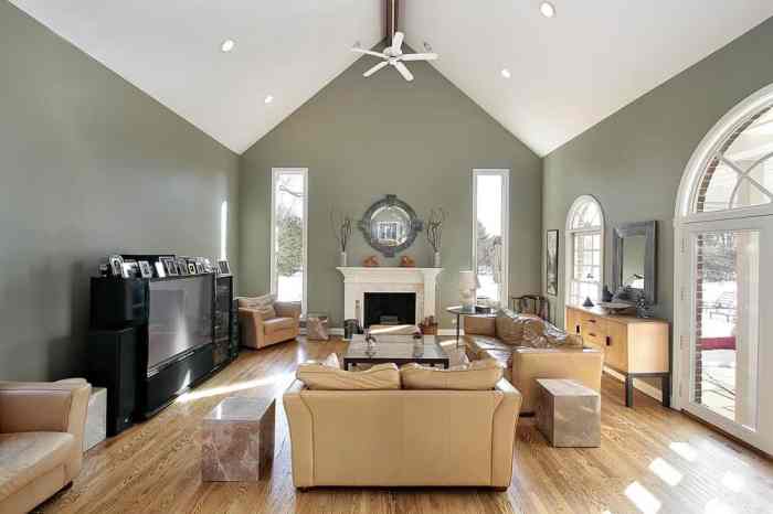 How to decorate a room with vaulted ceilings