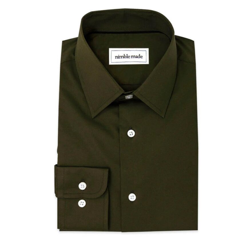 Olive green dress shirt women's