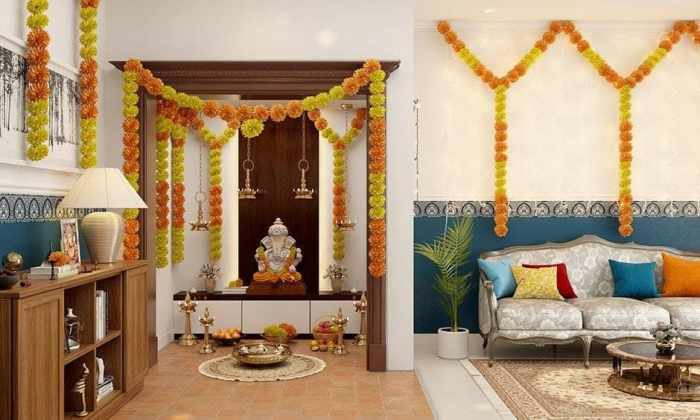 How to decorate pooja room for ugadi