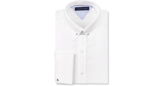 Men's white french cuff dress shirt